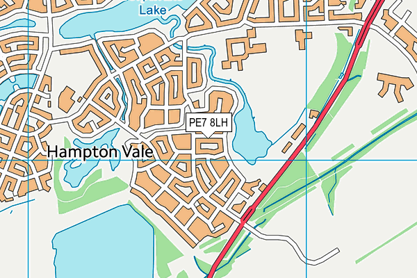 PE7 8LH map - OS VectorMap District (Ordnance Survey)