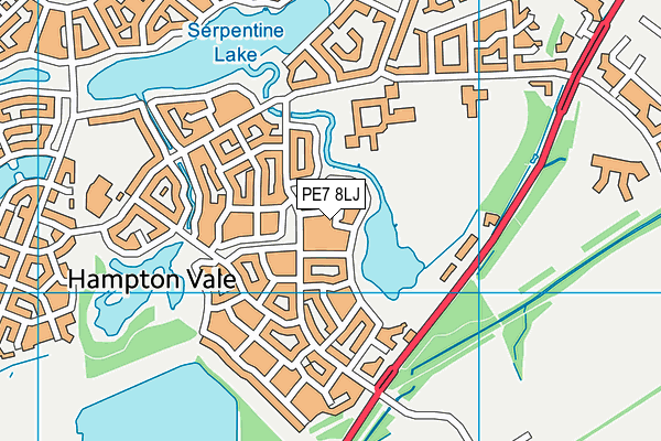 PE7 8LJ map - OS VectorMap District (Ordnance Survey)