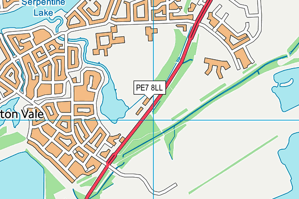 PE7 8LL map - OS VectorMap District (Ordnance Survey)