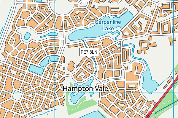 PE7 8LN map - OS VectorMap District (Ordnance Survey)
