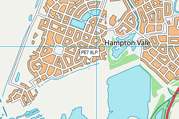 PE7 8LP map - OS VectorMap District (Ordnance Survey)