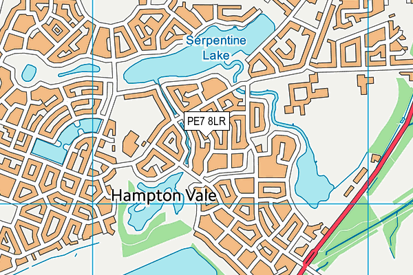 PE7 8LR map - OS VectorMap District (Ordnance Survey)