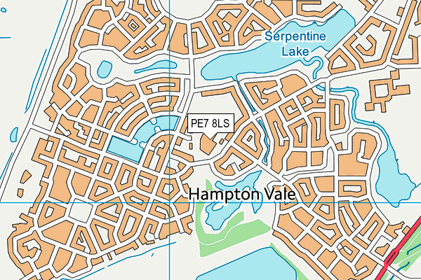 PE7 8LS map - OS VectorMap District (Ordnance Survey)