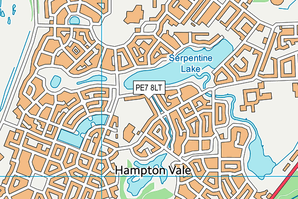 PE7 8LT map - OS VectorMap District (Ordnance Survey)