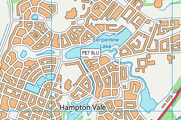 PE7 8LU map - OS VectorMap District (Ordnance Survey)