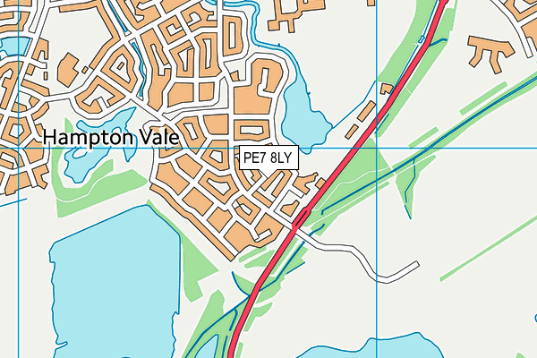 PE7 8LY map - OS VectorMap District (Ordnance Survey)