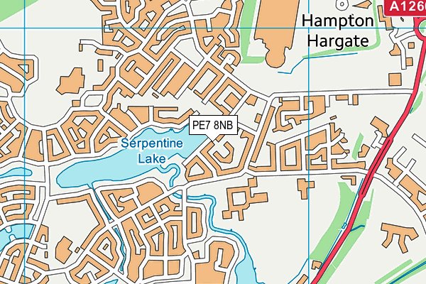 PE7 8NB map - OS VectorMap District (Ordnance Survey)
