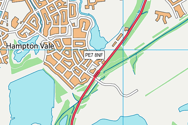 PE7 8NF map - OS VectorMap District (Ordnance Survey)