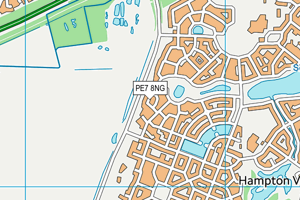 PE7 8NG map - OS VectorMap District (Ordnance Survey)