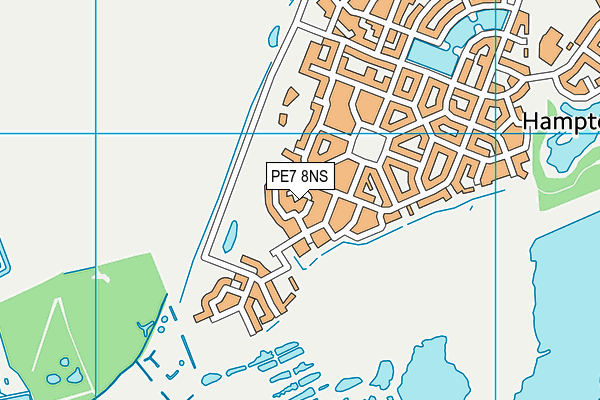 PE7 8NS map - OS VectorMap District (Ordnance Survey)