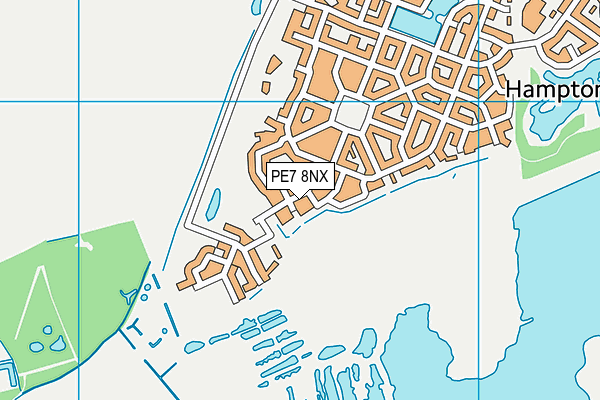 PE7 8NX map - OS VectorMap District (Ordnance Survey)