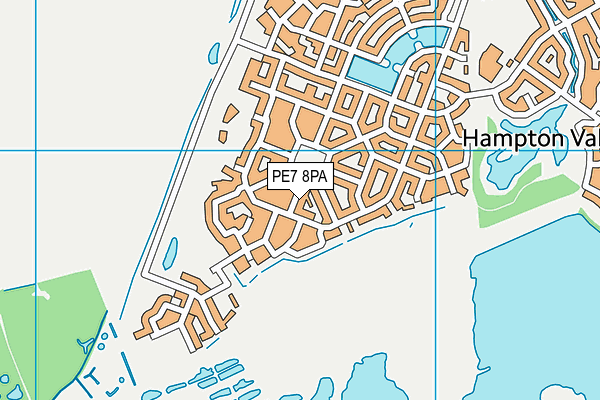 PE7 8PA map - OS VectorMap District (Ordnance Survey)