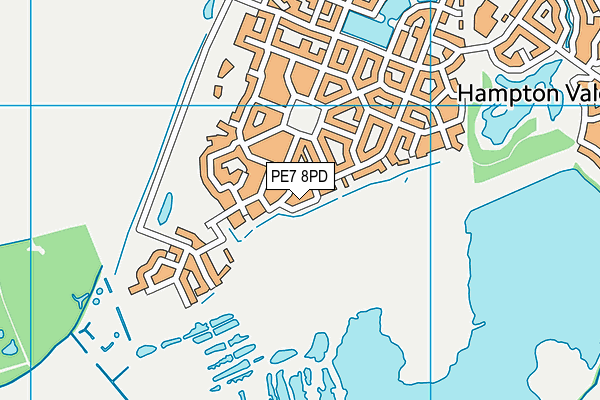 PE7 8PD map - OS VectorMap District (Ordnance Survey)