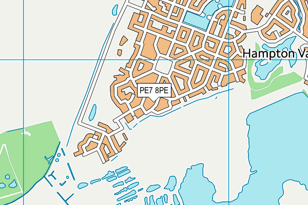 PE7 8PE map - OS VectorMap District (Ordnance Survey)