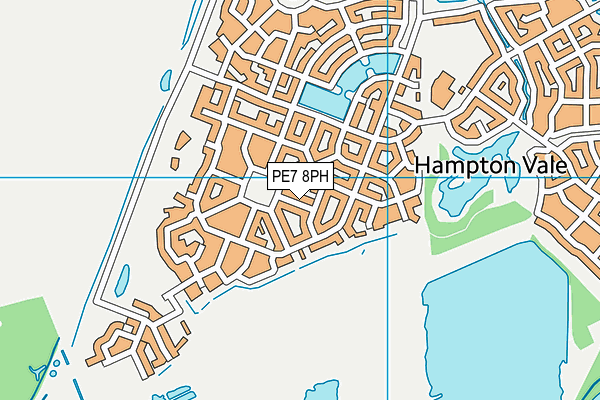 PE7 8PH map - OS VectorMap District (Ordnance Survey)