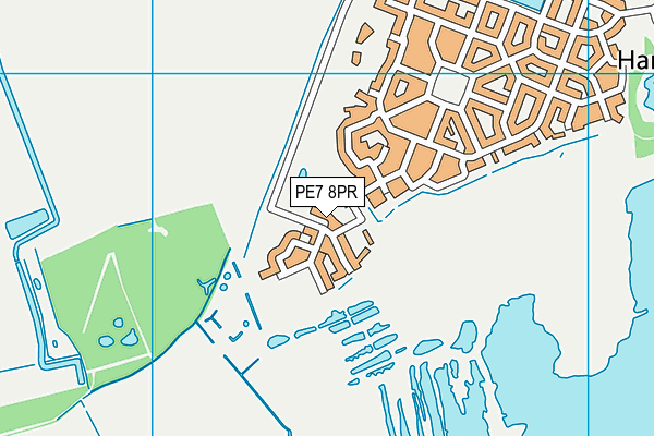 PE7 8PR map - OS VectorMap District (Ordnance Survey)