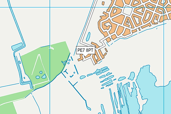 PE7 8PT map - OS VectorMap District (Ordnance Survey)