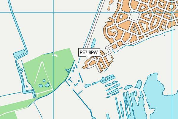 PE7 8PW map - OS VectorMap District (Ordnance Survey)