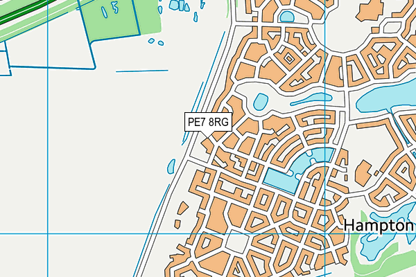 PE7 8RG map - OS VectorMap District (Ordnance Survey)