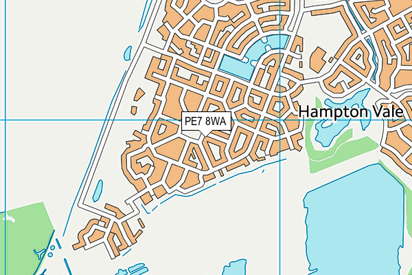PE7 8WA map - OS VectorMap District (Ordnance Survey)