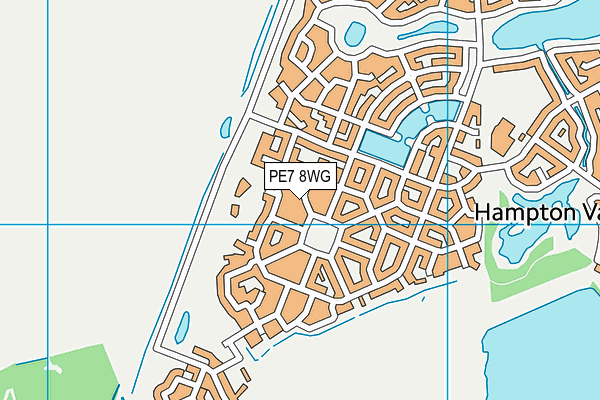 PE7 8WG map - OS VectorMap District (Ordnance Survey)