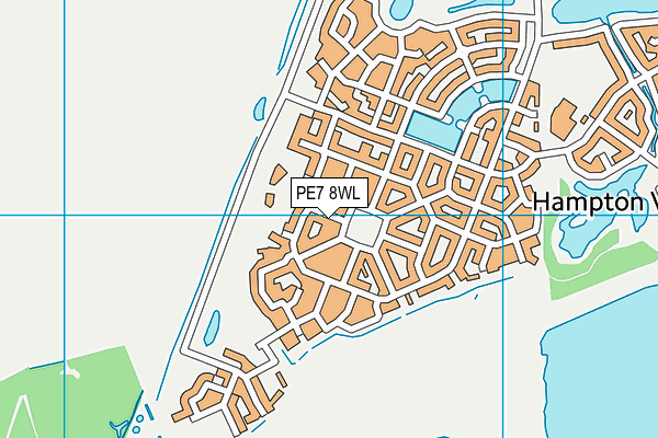 PE7 8WL map - OS VectorMap District (Ordnance Survey)