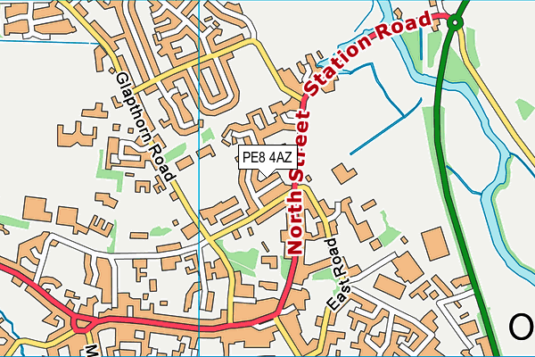 PE8 4AZ map - OS VectorMap District (Ordnance Survey)