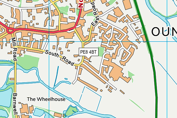 PE8 4BT map - OS VectorMap District (Ordnance Survey)