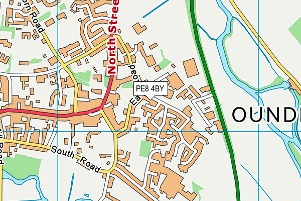 PE8 4BY map - OS VectorMap District (Ordnance Survey)