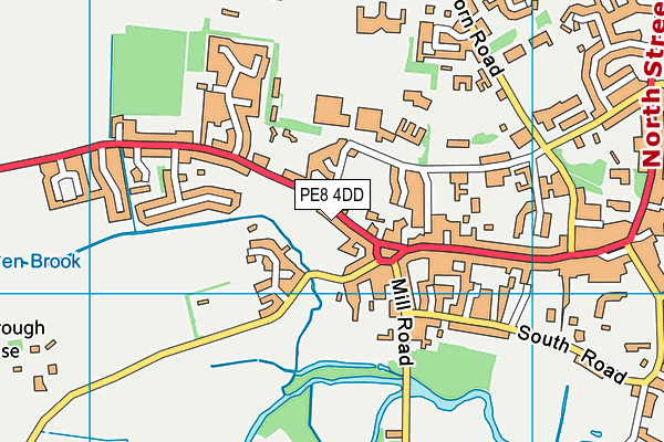 PE8 4DD map - OS VectorMap District (Ordnance Survey)