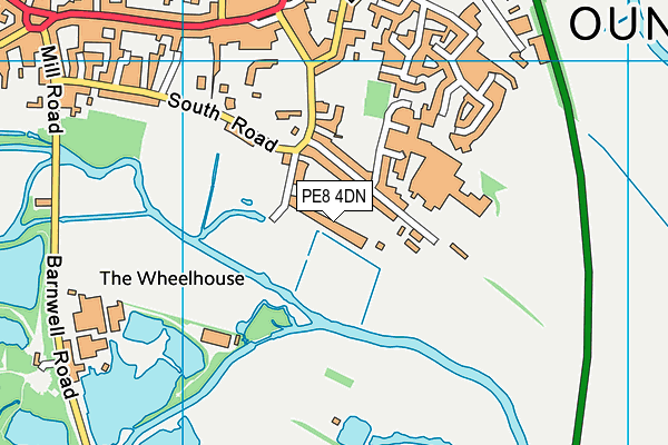 PE8 4DN map - OS VectorMap District (Ordnance Survey)