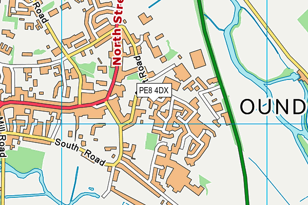 PE8 4DX map - OS VectorMap District (Ordnance Survey)