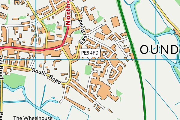 PE8 4FD map - OS VectorMap District (Ordnance Survey)