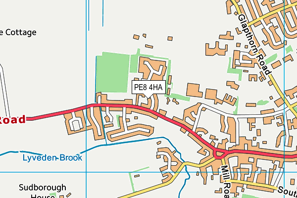 PE8 4HA map - OS VectorMap District (Ordnance Survey)
