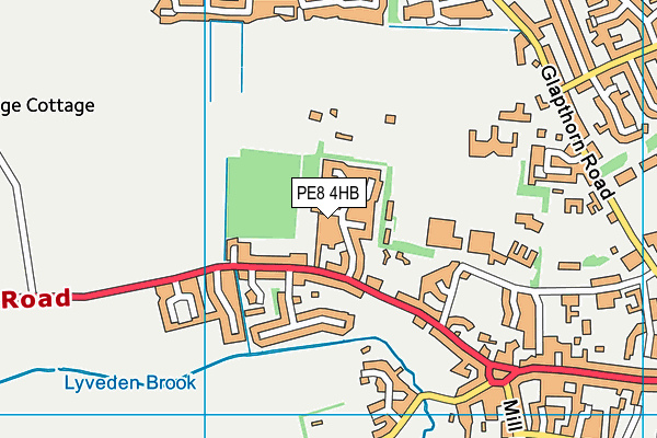 PE8 4HB map - OS VectorMap District (Ordnance Survey)