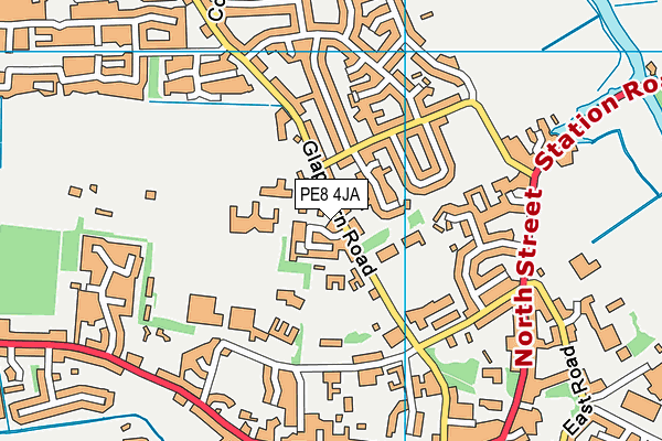 PE8 4JA map - OS VectorMap District (Ordnance Survey)