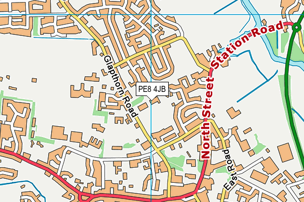 PE8 4JB map - OS VectorMap District (Ordnance Survey)