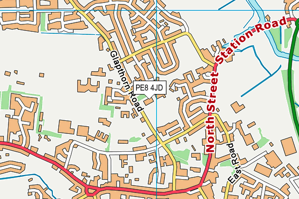 PE8 4JD map - OS VectorMap District (Ordnance Survey)