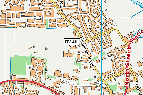 PE8 4JL map - OS VectorMap District (Ordnance Survey)
