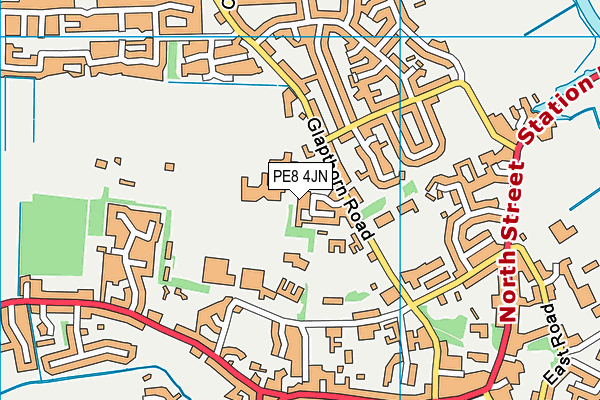 PE8 4JN map - OS VectorMap District (Ordnance Survey)