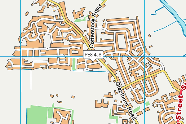 PE8 4JS map - OS VectorMap District (Ordnance Survey)