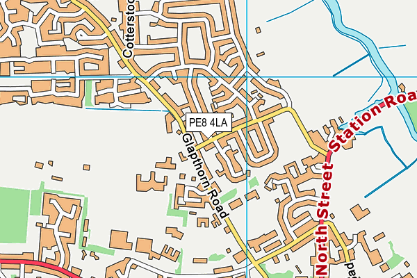 PE8 4LA map - OS VectorMap District (Ordnance Survey)