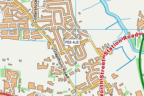 PE8 4LB map - OS VectorMap District (Ordnance Survey)