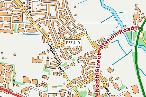 PE8 4LD map - OS VectorMap District (Ordnance Survey)