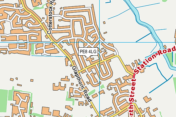 PE8 4LG map - OS VectorMap District (Ordnance Survey)