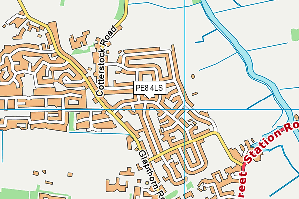 PE8 4LS map - OS VectorMap District (Ordnance Survey)