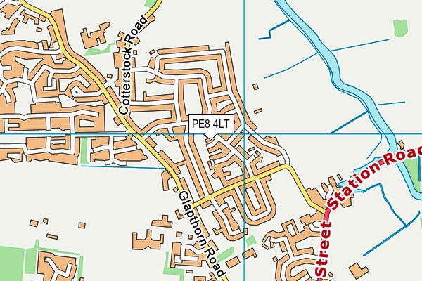 PE8 4LT map - OS VectorMap District (Ordnance Survey)