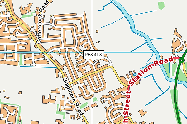 PE8 4LX map - OS VectorMap District (Ordnance Survey)