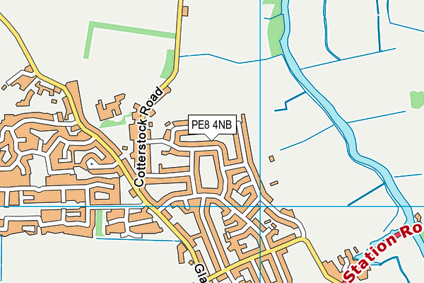 PE8 4NB map - OS VectorMap District (Ordnance Survey)