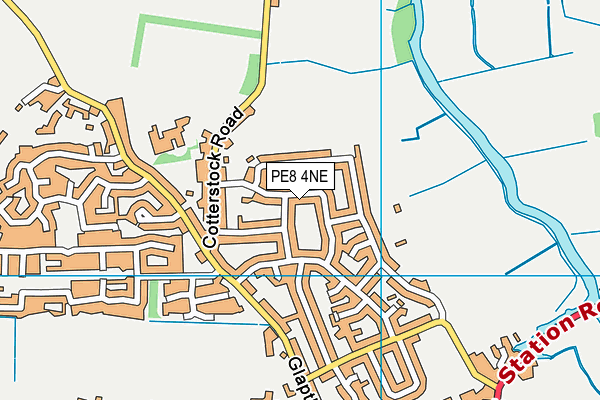 PE8 4NE map - OS VectorMap District (Ordnance Survey)